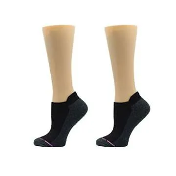 Dr. Motion Womens Low Cut Cushioned Breathable Compression Ankle Socks with Arch Support 6 Pairs (4 ...