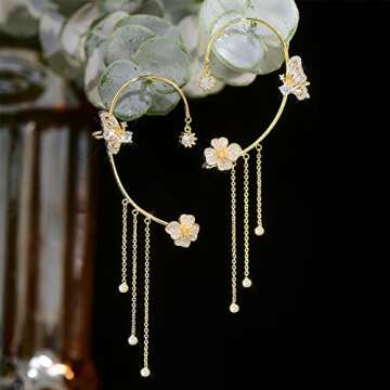 Dainty Butterfly Ear Cuffs - Stylish Non-Piercing Earrings