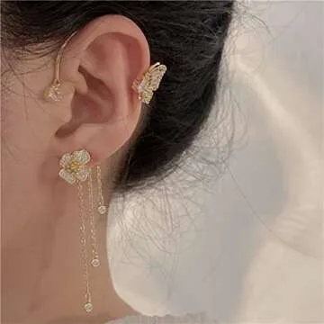 Dainty Butterfly Ear Cuffs - Stylish Non-Piercing Earrings