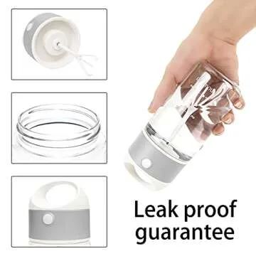 mountop Electric Protein Shaker Bottle, BPA-free & Leak-Proof Mixer Bottles for Pre Workout, Portable Shaker Cups for Protein Powder, Whey, and Other Supplements, 15oz