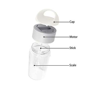 mountop Electric Protein Shaker Bottle, BPA-free & Leak-Proof Mixer Bottles for Pre Workout, Portable Shaker Cups for Protein Powder, Whey, and Other Supplements, 15oz