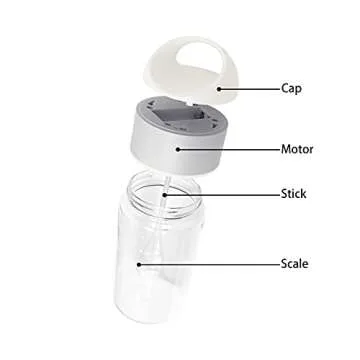 mountop Electric Protein Shaker Bottle, BPA-free & Leak-Proof Mixer Bottles for Pre Workout, Portable Shaker Cups for Protein Powder, Whey, and Other Supplements, 15oz