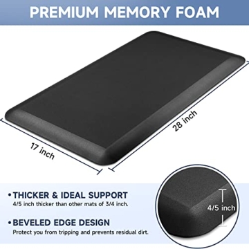 StepRite 4/5 Inch Thick Anti-Fatigue Kitchen Mat for Comfort