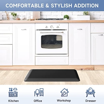 StepRite 4/5 Inch Thick Anti-Fatigue Kitchen Mat for Comfort