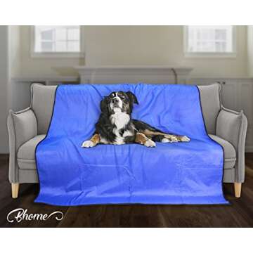 TEEHOME Waterproof Blanket Extra Large for Stadium/Picnic/Camping/Beach and Outdoor Blanket for Couch/Sofa/Bed - All Weather Camping Blanket with Rainproof/Windproof Backing Warm Activities