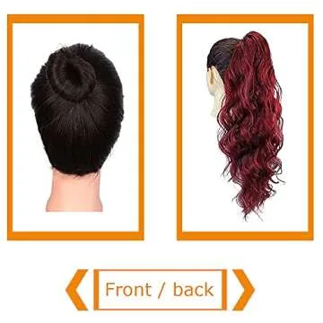 Stylish 24 Inch Body Wave Ponytail Extension for Women