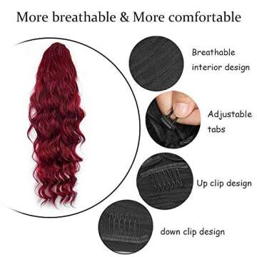 Stylish 24 Inch Body Wave Ponytail Extension for Women