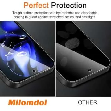 Milomdoi 3 Pack Tempered Glass Screen Protectors for Google Pixel 9A