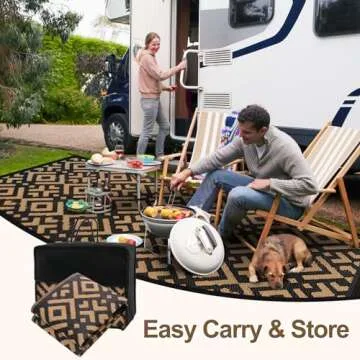 Wonnitar Outdoor Rug 8x10 Waterproof Reversible