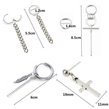 PPX Dangle Earrings Set 6 Pieces in Elegant Box