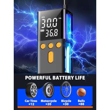 BAIPENY Tire Inflator - 150 PSI Portable Air Compressor