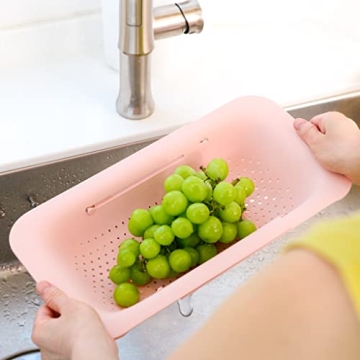 BLUE GINKGO Over the Sink Colander - Versatile Kitchen Essential