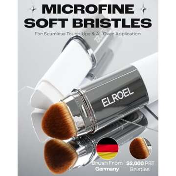 BLANC Cover Cream Stick V w/Detachable Brush - Korean Skin Care Concealer Stick Cream Foundation Makeup Stick w/Collagen, Desert Plant & Flower Oil Extracts (201 Light Stick Foundation, 0.45 oz)