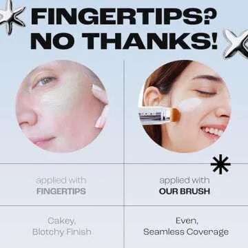 BLANC Cover Cream Stick V w/Detachable Brush - Korean Skin Care Concealer Stick Cream Foundation Makeup Stick w/Collagen, Desert Plant & Flower Oil Extracts (201 Light Stick Foundation, 0.45 oz)