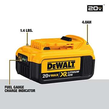 DEWALT 20V MAX* Cordless Impact Wrench Kit with Hog Ring, 1/2-Inch (DCF880HM2), Yellow