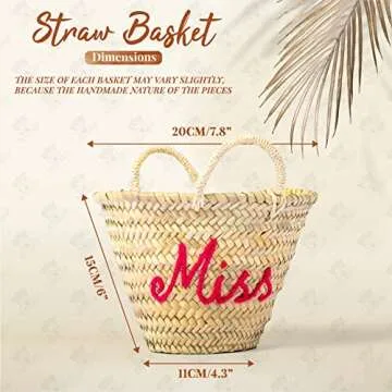 Personalized Easter Basket, Egg Hunts, Spring Birthdays, Cute Straw Gift Bag - Adorable Customized Easter Baskets Monogramed By Hand With Any Name & Colorful Pompoms For Kids