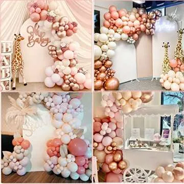 Boho Pink Balloon Arch Kit for Stylish Celebrations
