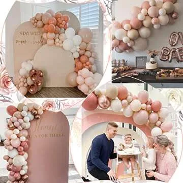 Boho Pink Balloon Arch Kit for Stylish Celebrations