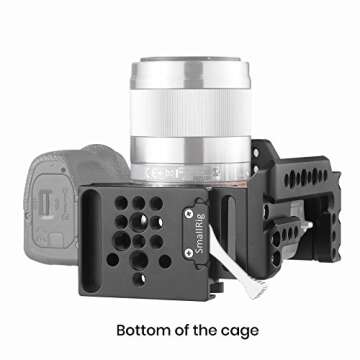 SMALLRIG Quick Release Half Cage for Sony A7R III/A7 III/A7 II/A7R II/A7S II, QR Plate for Manfrotto 501PL System - 2098