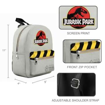 Jurassic Park Grey Mini Backpack for All Fans