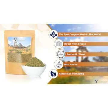 WILD GREEK HERBS DRIED PREMIUM QUALITY- from Mount Olympus Handpicked and Air-Dried in DoyPack with ZipLock for Awesome Freshness and Aroma - Mediterranean Seasoning (1.41 Ounce (Pack of 1), Oregano)