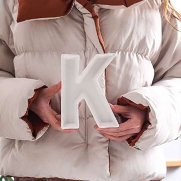 Coffeezone Small Candy Dishes in Porcelain Name Letters for House Party Decor and Gifts (Letter K)