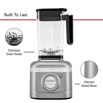 KitchenAid K400 Variable Speed Blender with Tamper - KSB4028 - Contour Silver, 56 ounces