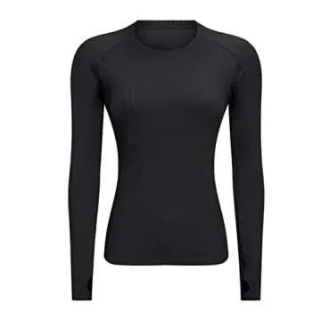 LUYAA Women's Workout Tops Long Sleeve Shirts Yoga Sports Running Seamless Breathable Gym Athletic T...