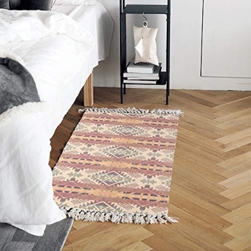 KIMODE Bohemian Cotton Rug for Stylish Comfort and Durability