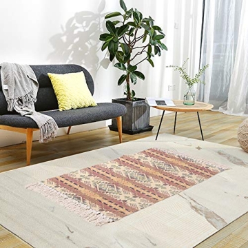 KIMODE Bohemian Cotton Rug for Stylish Comfort and Durability