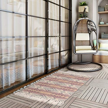 KIMODE Bohemian Cotton Rug for Stylish Comfort and Durability