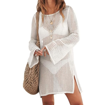 ANRABESS Women Swimsuit Coverup Stylish Crochet Beachwear
