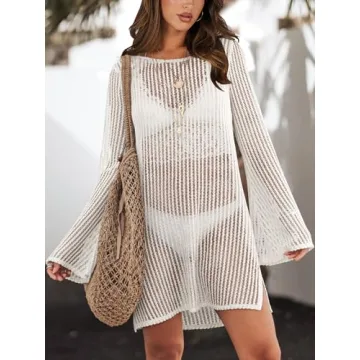 ANRABESS Women Swimsuit Coverup Stylish Crochet Beachwear