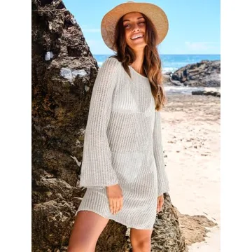 ANRABESS Women Swimsuit Coverup Stylish Crochet Beachwear
