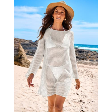 ANRABESS Women Swimsuit Coverup Stylish Crochet Beachwear