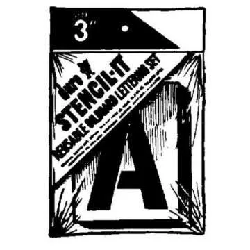 Duro by Graphic Products Stencil-It Oil Board Stencil Set, 6"