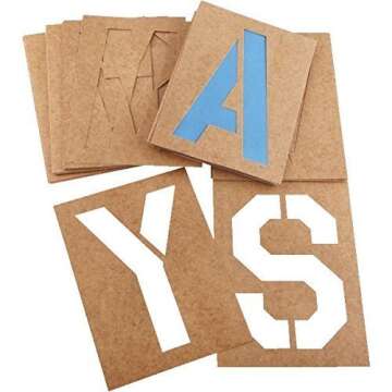 Duro by Graphic Products Stencil-It Oil Board Stencil Set, 6"