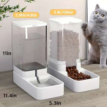Hamiledyi Automatic Dog Feeder & Water Dispenser Set