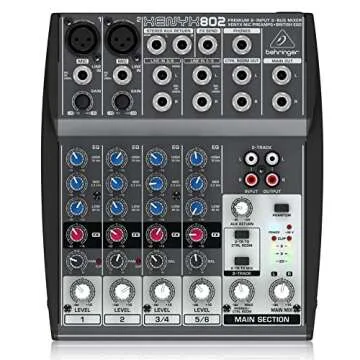 Behringer Xenyx 802 Premium 8-Input Mixer with Preamps and EQ
