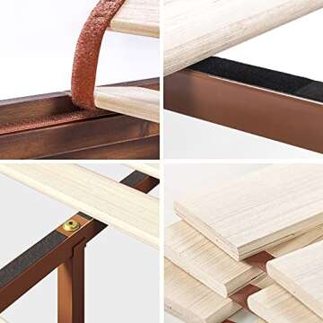 ZINUS Marissa Deluxe Wood Platform Bed Frame, No Box Spring Needed, Wood Slat Support, Easy Assembly, Queen