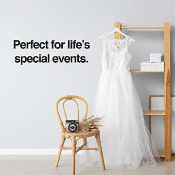 Fujifilm Instax Square SQ6 + Fujifilm Instax Square Instant Film (20 Sheets) Bundle with Deals Number One Cleaning Cloth (Blush Gold)