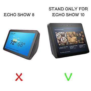 ATOPHK Echo Show Stand Aluminum Swivel Stand for Amazon New Echo Show 2nd Gen Speaker Accessories Horizontal 360 Rotation Longitudinal Angle Change Base White(Rotation Shaft)+Silver ES007-02