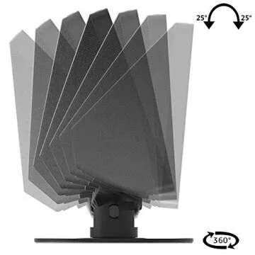 ATOPHK Echo Show Stand Aluminum Swivel Stand for Amazon New Echo Show 2nd Gen Speaker Accessories Horizontal 360 Rotation Longitudinal Angle Change Base White(Rotation Shaft)+Silver ES007-02