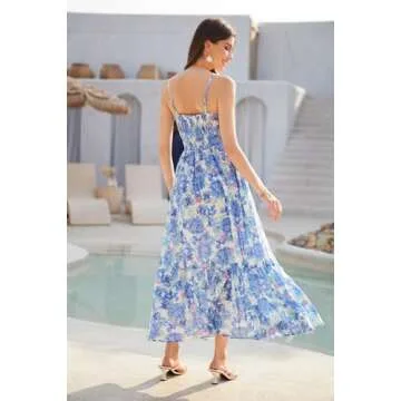 Chic Women Floral Maxi Dress for Summer Events