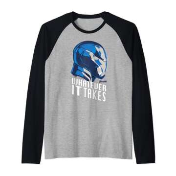 Marvel Avengers Endgame Iron Man Whatever It Takes Raglan Baseball Tee