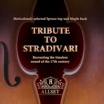 ALLSET 4/4 Stradivari Violin Set for Beginners