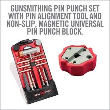 Real Avid Armorers Tool Kit: Torque Wrench, Precision Magnetic Screwdriver & Small Screwdriver, 83 PCS Screw Driversets Bit Set with Hex, Phillips & Torx Bit Set & Hammer & Punches + Smart Bench Block