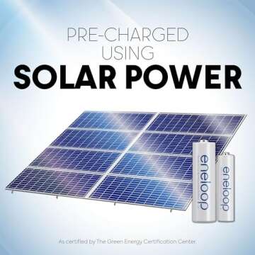Eneloop Panasonic BK-3MCCA4BA AA 2100 Cycle Ni-MH Pre-Charged Rechargeable Batteries, 4-Battery Pack