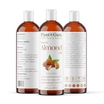Carrier Oil Variety Set 16 oz Cold Pressed 100% Pure Natural Almond, Avocado, Coconut Fractionated, Grapeseed. For Aromatherapy Essential Oils, Skin & Hair Growth Moisturizer. Perfect for Body Massage