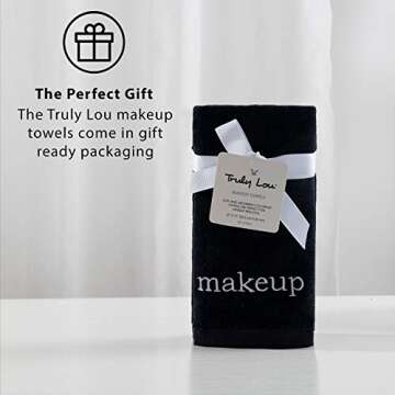 Truly Lou Luxury Black Makeup Removal Towel Set | 4 Pack